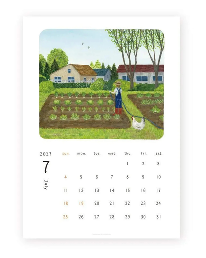 Calendrier Mural 2027 A4 Midori Asano – Cozyca