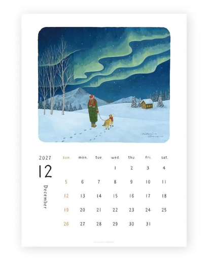 Calendrier Mural 2027 A4 Midori Asano – Cozyca