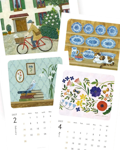 Calendrier Mural 2027 A4 Midori Asano – Cozyca