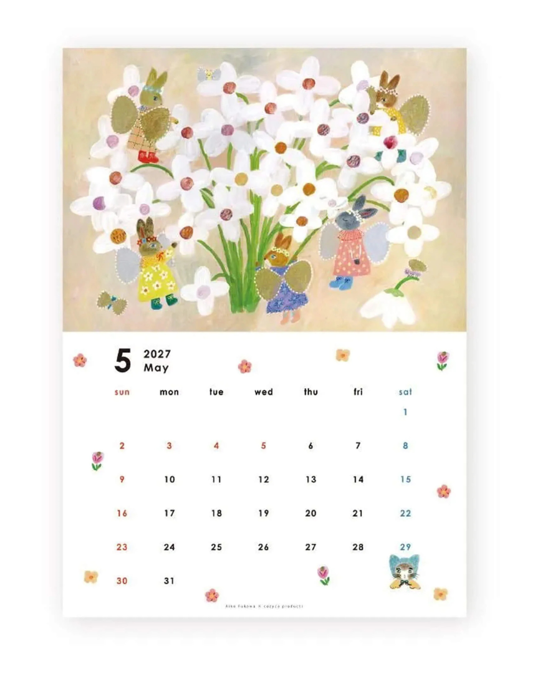 Calendrier Mural 2027 A4 Aiko Fukawa – Cozyca
