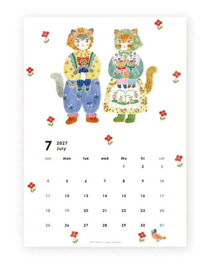 Calendrier Mural 2027 A4 Aiko Fukawa – Cozyca