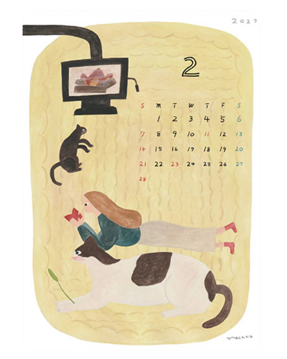 Calendrier Mural 2027 A4 Necktie – Cozyca