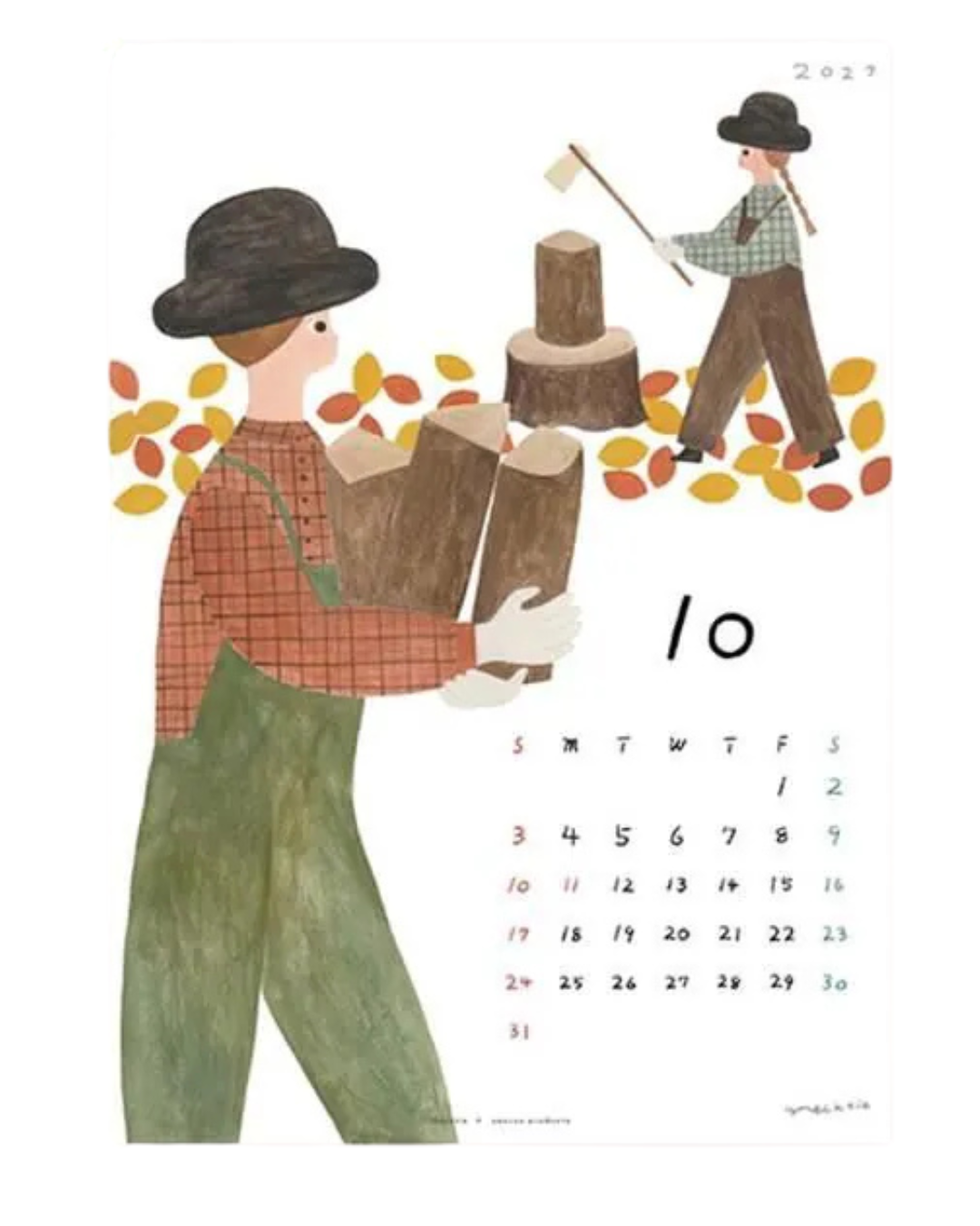 Calendrier Mural 2027 A4 Necktie – Cozyca