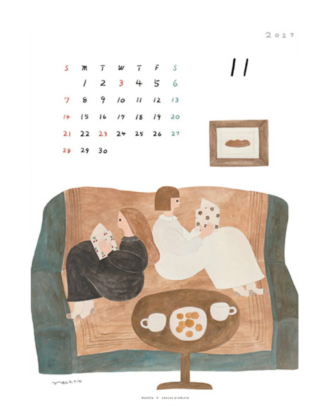 Calendrier Mural 2027 A4 Necktie – Cozyca