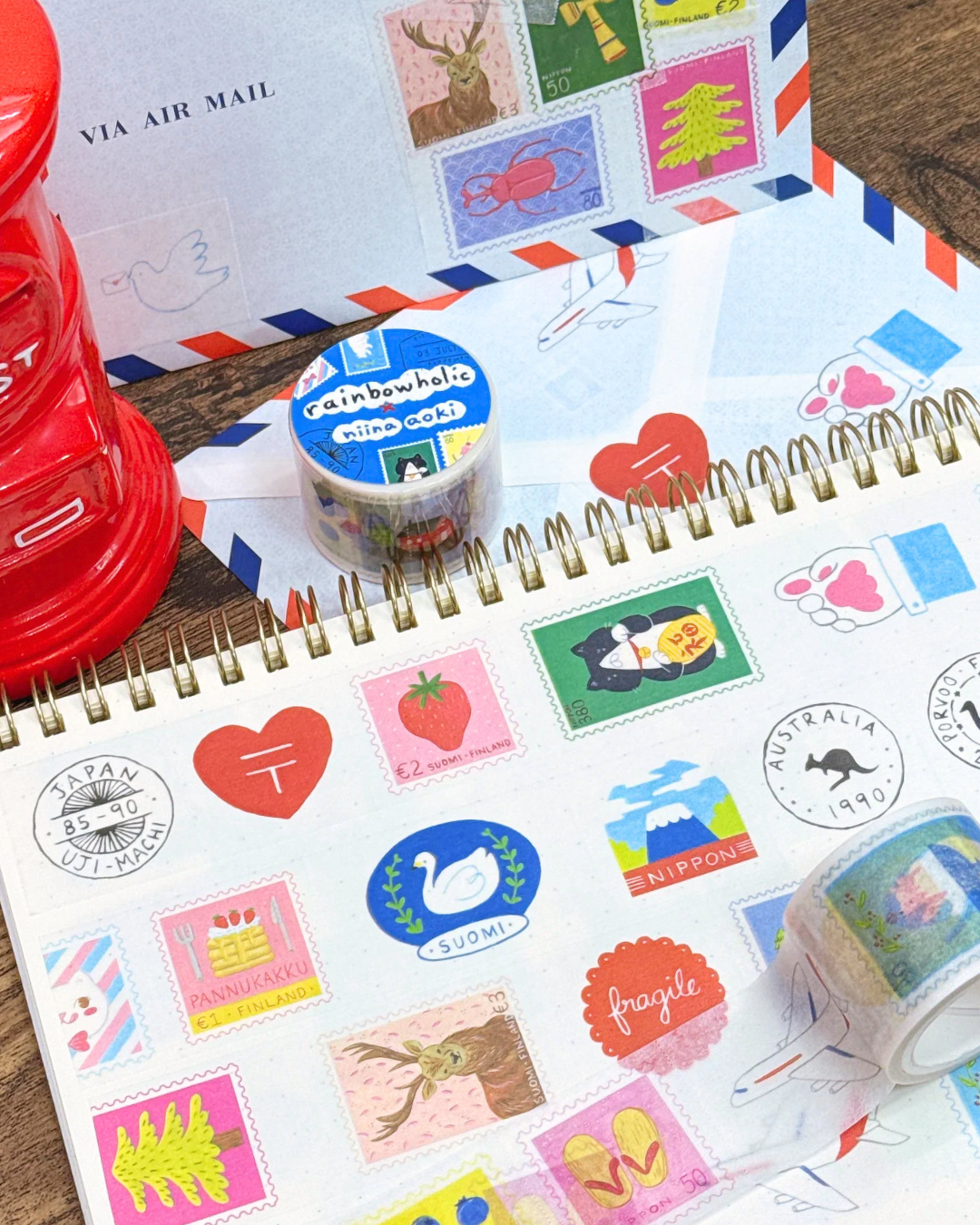 Masking Tape Airmail – Rainbowholic × Niina Aoki