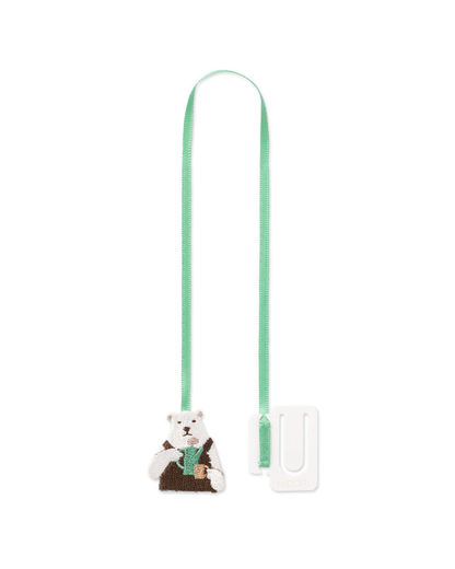 Marque-Page Clip Ours Polaire Brodé – MIDORI