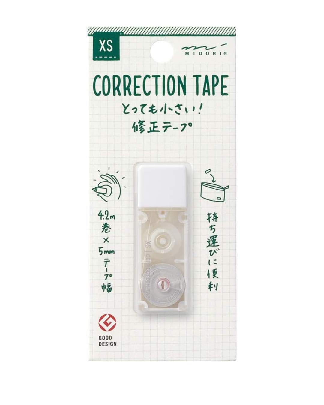 Ruban Correcteur XS Blanc – Midori