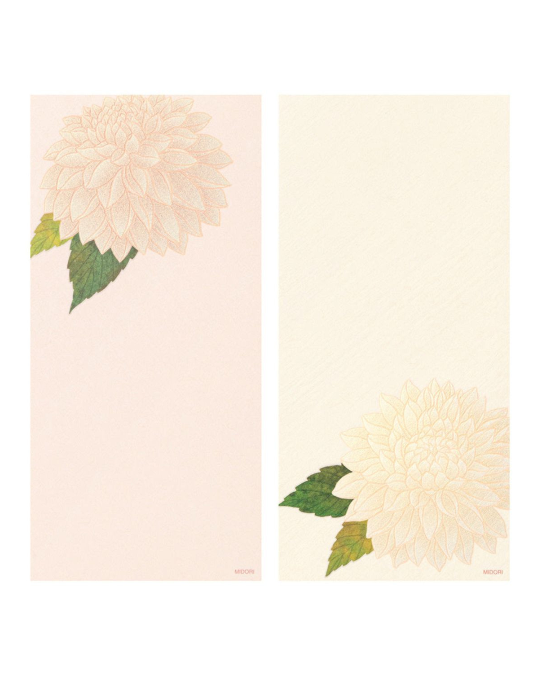 Bloc-Notes Papier à Lettres Vertical Silk Dahlia – Midori