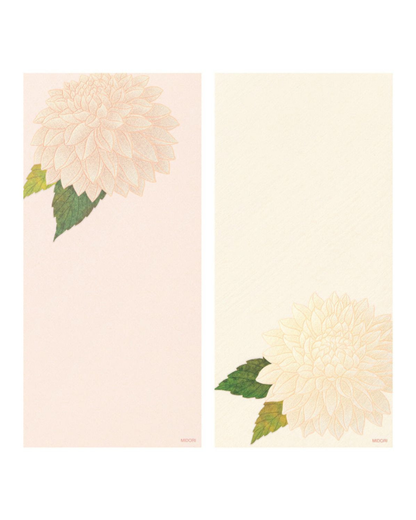 Bloc-Notes Papier à Lettres Vertical Silk Dahlia – Midori