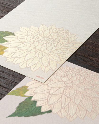 Bloc-Notes Papier à Lettres Vertical Silk Dahlia – Midori