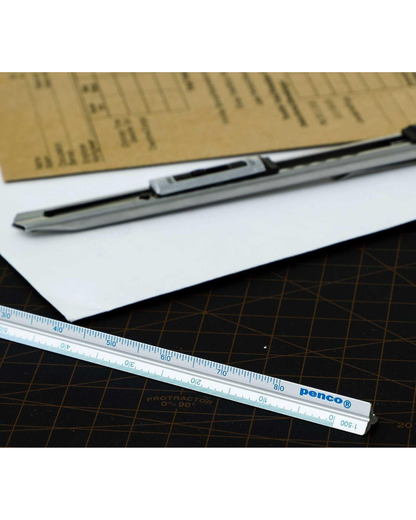 Règle Triangulaire Drafting Scale Argentée – Penco