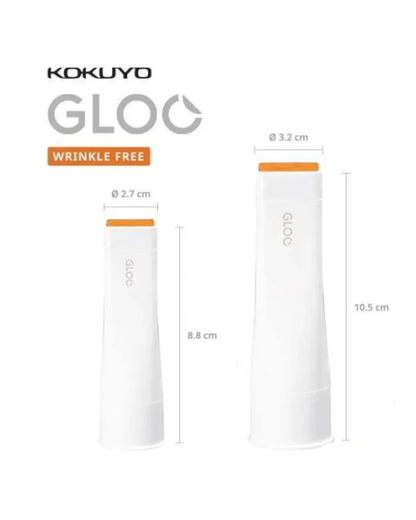 Bâton de Colle Carré Gloo Stick Wrinkle Free  – Taille M  –  Kokuyo - Orange
