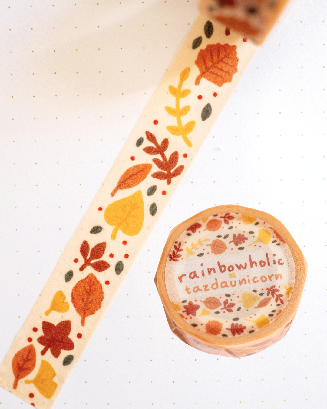 Masking Tape Feuilles d'Automne – Rainbowholic × Tazdaunicorn