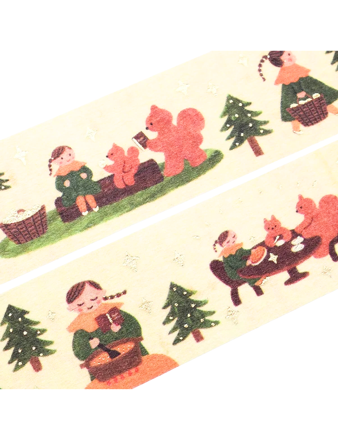 Masking Tape Balade en Forêt Gold Foil Mariko Fukuoka – Cozyca