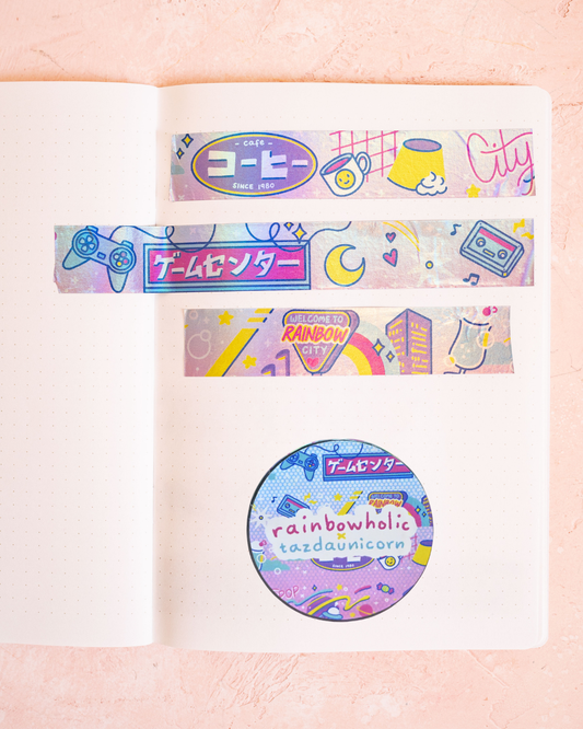 Masking Tape Neo City Hologram – Rainbowholic × Tazdaunicorn