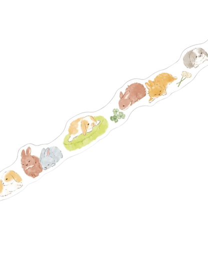 Die-Cut Washi Tape Usazawa Family - Mind Wave