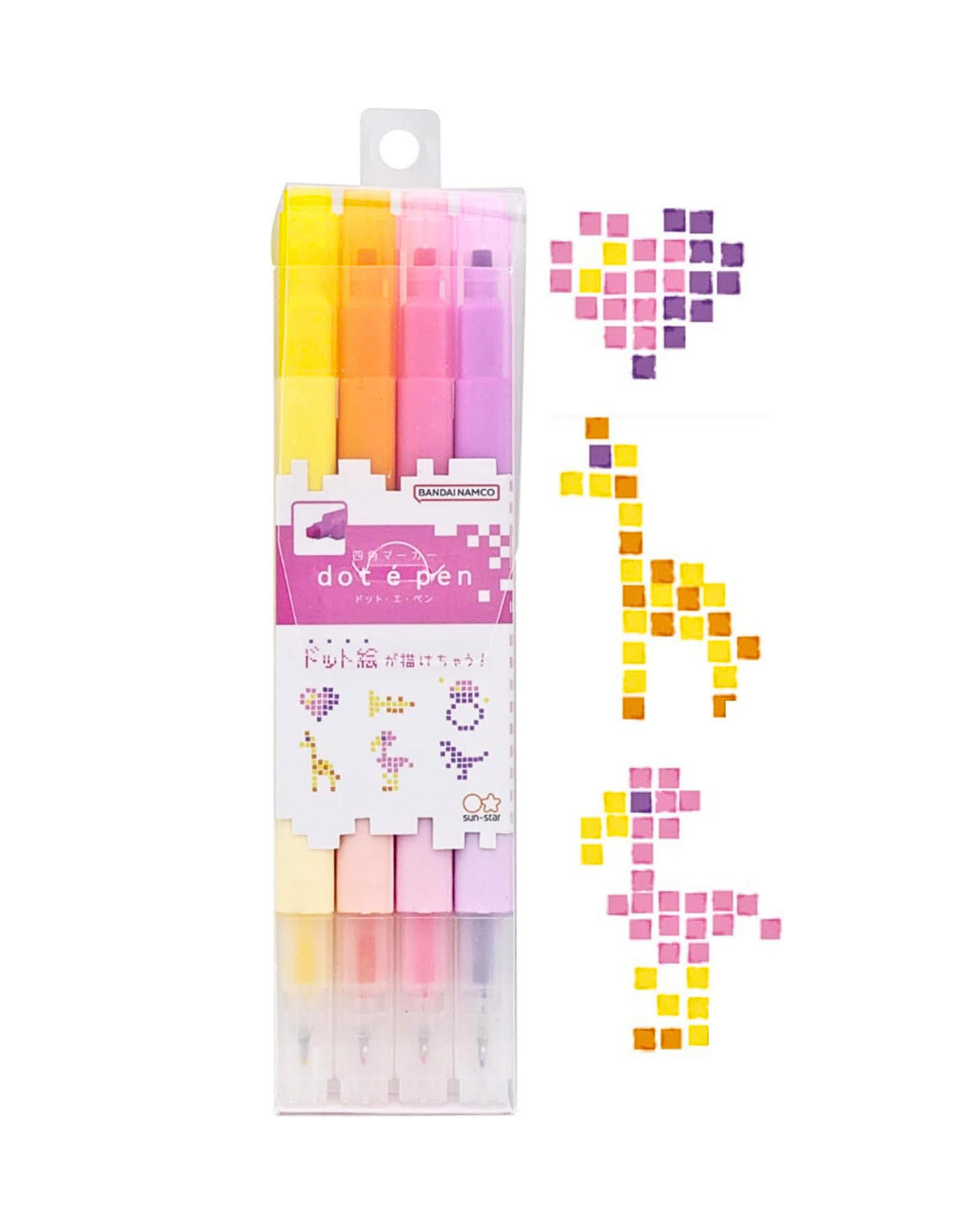 Set de 4 Stylos Double Pointe Dot é Pen Tons Chauds – Sun-Star