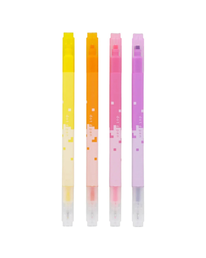 Set de 4 Stylos Double Pointe Dot é Pen Tons Chauds – Sun-Star