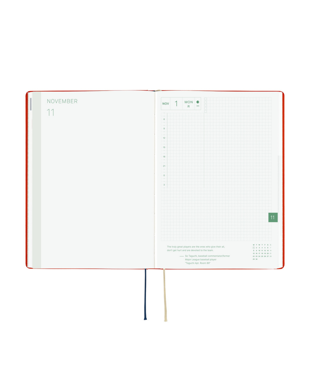 Hobonichi Techo HON A5 Planner – Yumi Kitagishi: White Cat and Rabbit's Tea Room 2027