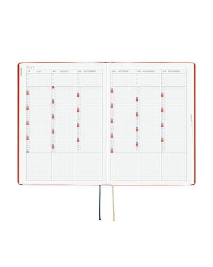 Hobonichi Techo HON A5 Planner – Yumi Kitagishi: White Cat and Rabbit's Tea Room 2027
