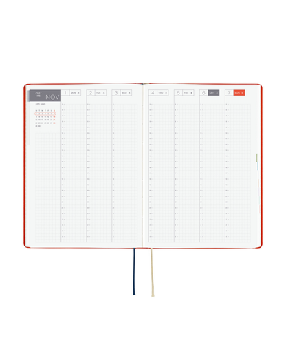 Hobonichi Techo HON A5 Planner – Yumi Kitagishi: White Cat and Rabbit's Tea Room 2027