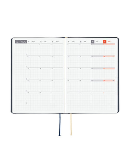 Agenda Hobonichi Techo HON A6 – Navy Slash 2027