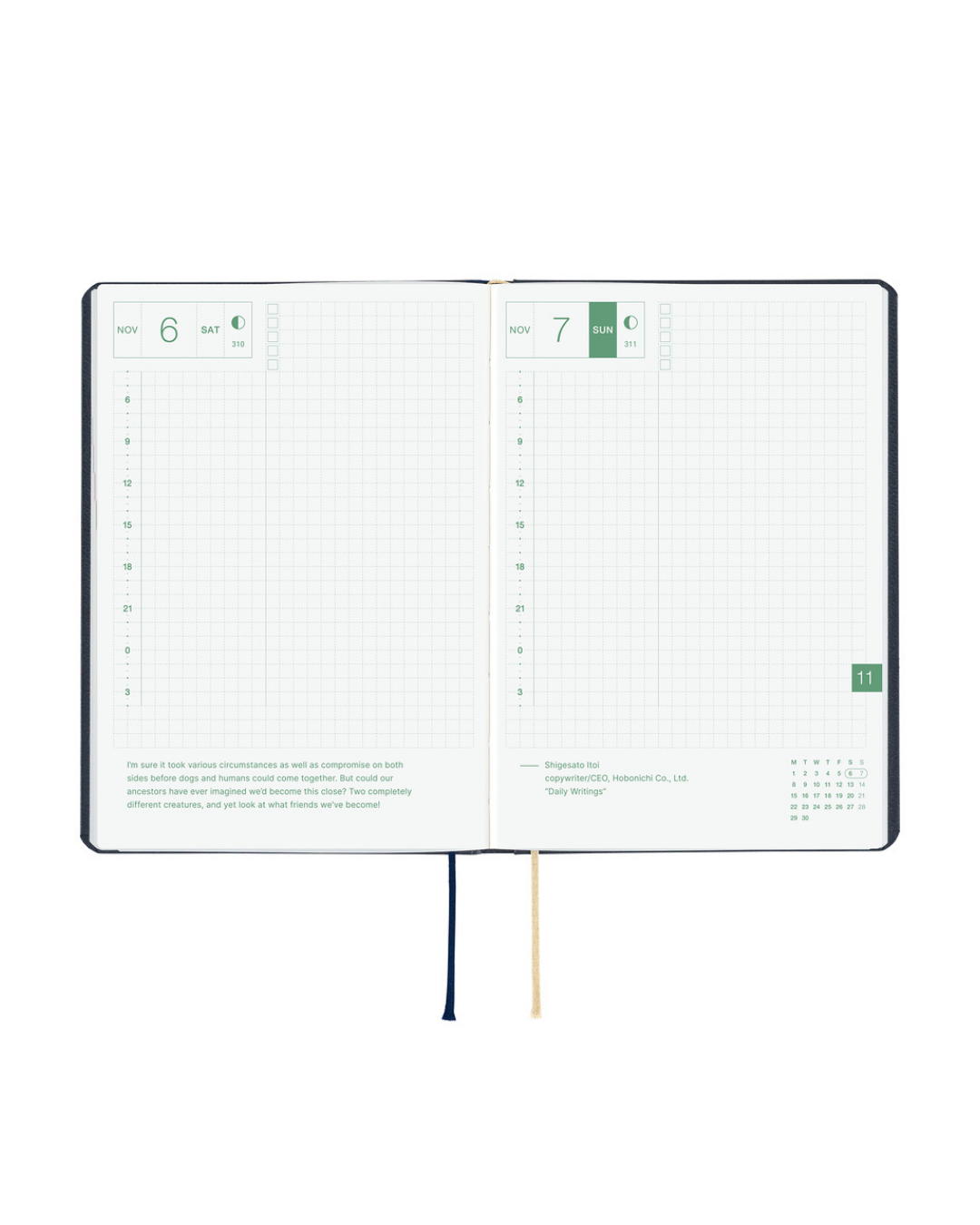Agenda Hobonichi Techo HON A6 – Navy Slash 2027