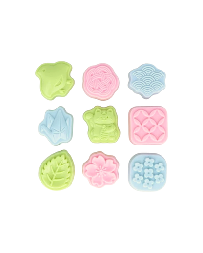 Set de 9 Tampons Wasanbon Motifs Japonais – Sun-Star