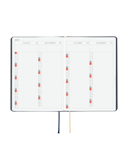 Agenda Hobonichi Techo HON A6 – Navy Slash 2027