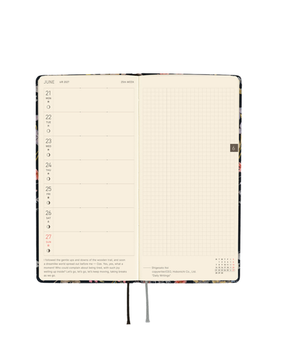 Agenda Hobonichi Techo Weeks – Liberty Fabrics - Floral Remedy 2027