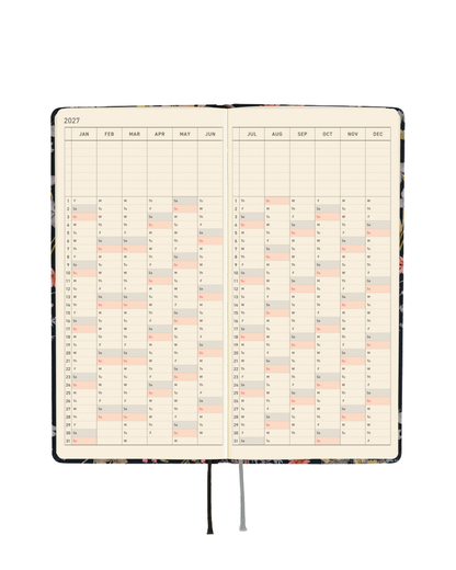 Agenda Hobonichi Techo Weeks – Liberty Fabrics - Floral Remedy 2027