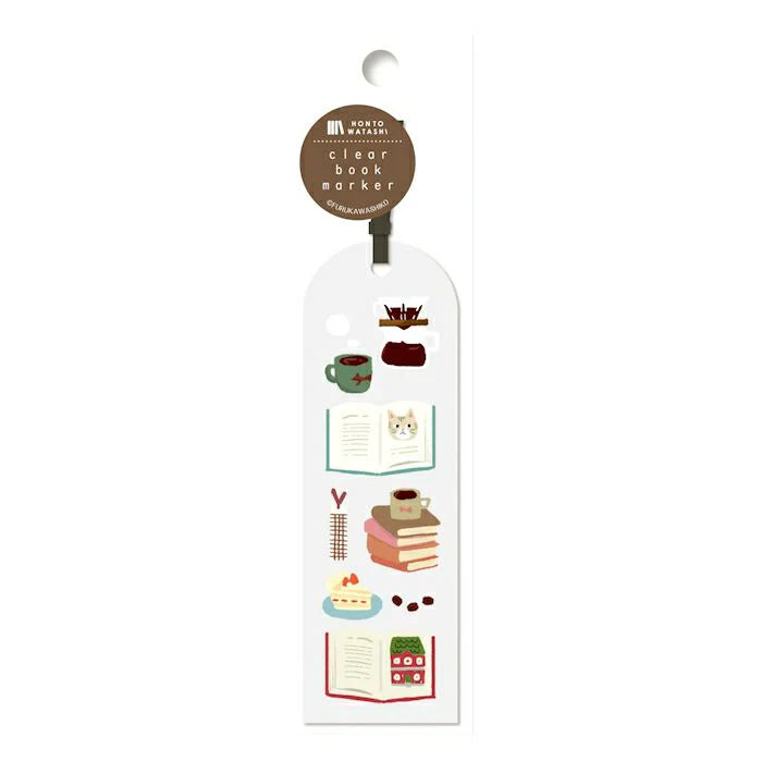 Marque-page transparent Book and Coffee Hontowatashi Furukawa Paper