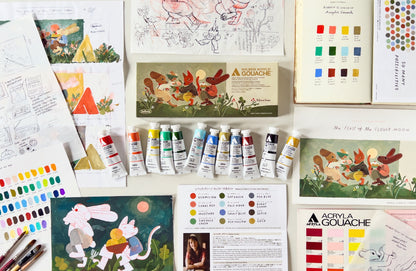 Rebecca Green x Holbein Extra-Fine Gouache 12-Color Set