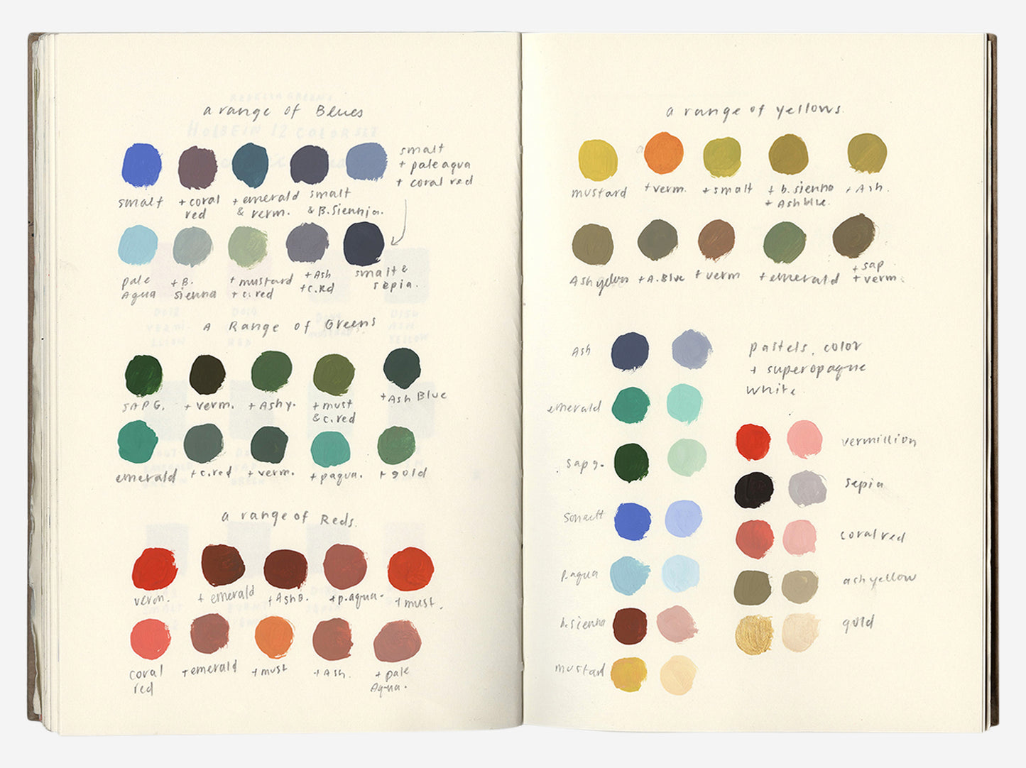 Coffret 12 Couleurs Gouache Extra-Fine Rebecca Green x Holbein