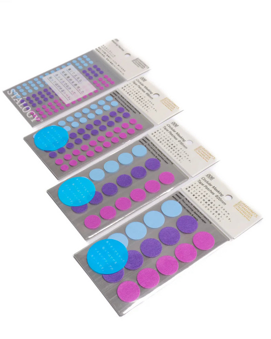 STOLOGY Circular Washi Tape Patches - Shuffle Pale (4 sizes available)