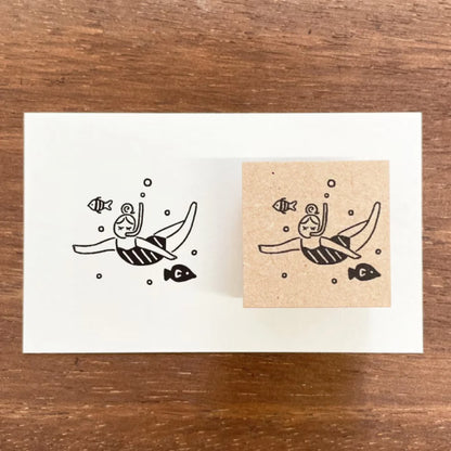 Maru Chan Underwater Stamp March