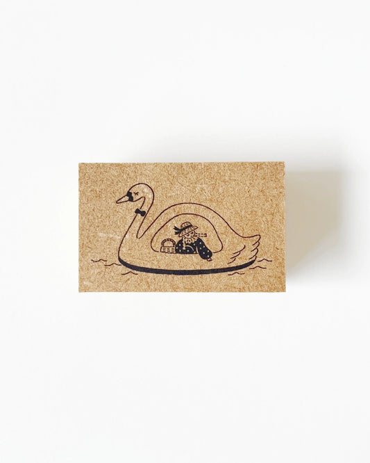 Swan Boat Maru Chan Stamp Walking