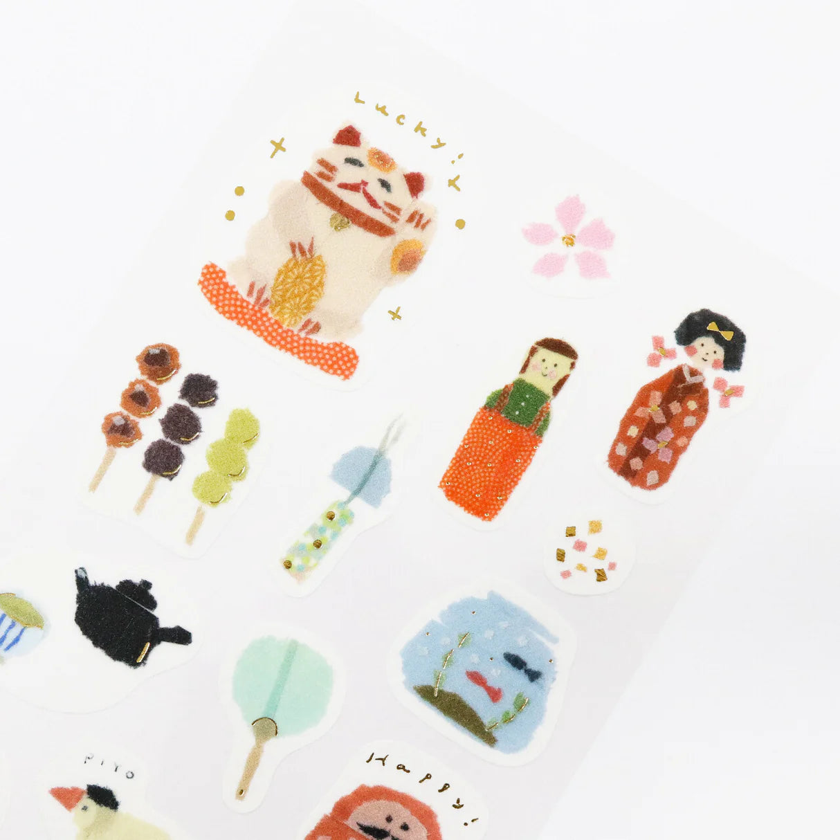 Stickers Miki Tamura Japan Gold Foil