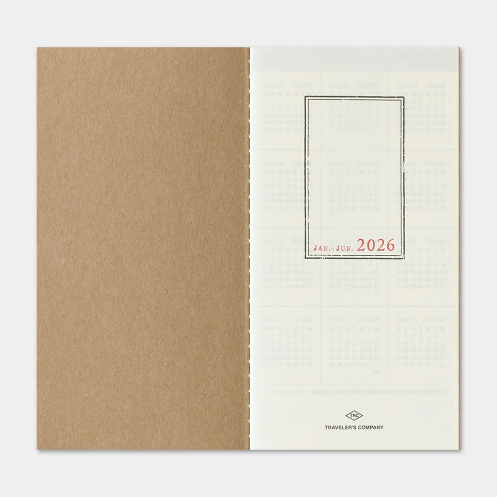 Agenda Semainier 2026 Regular Traveler's Notebook Company