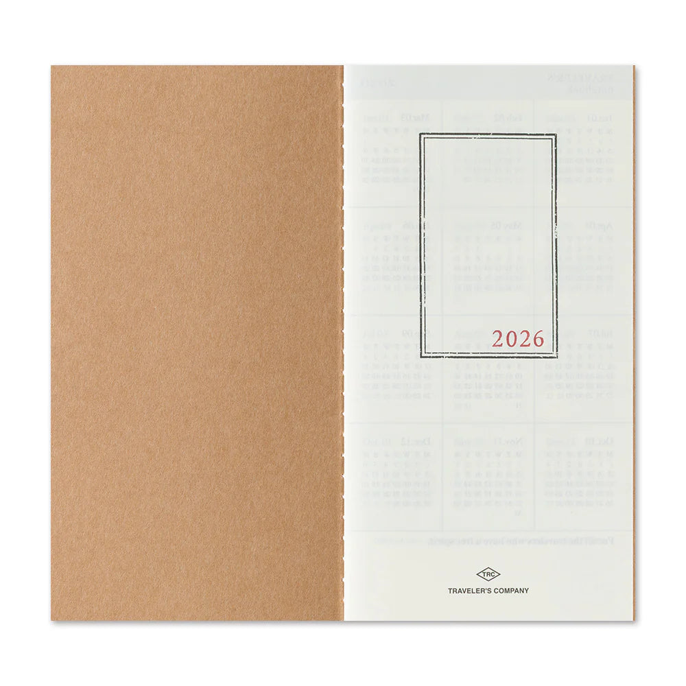 Agenda Mensuel 2026 Regular Traveler's Company Notebook