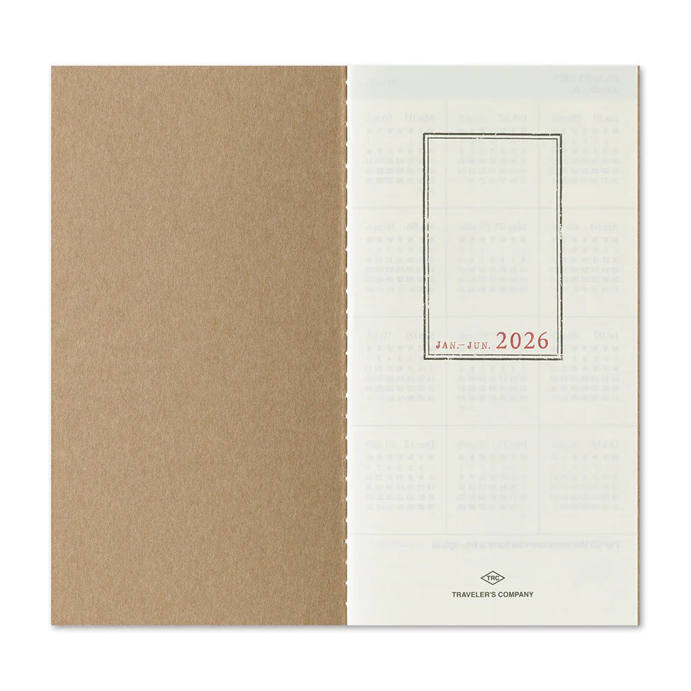 Agenda Semainier 2026 avec Notes Regular Traveler's Notebook Company