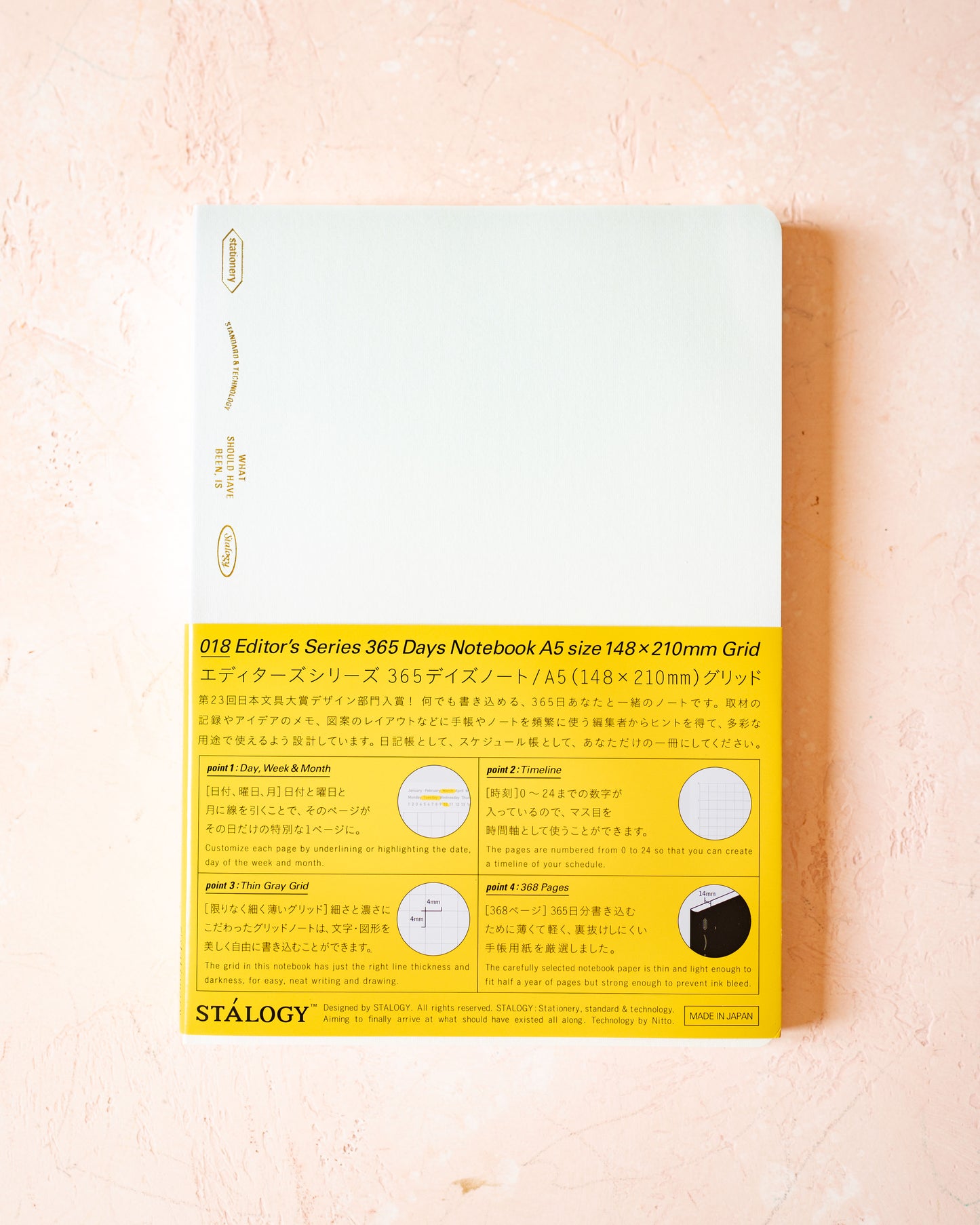 365 Days Notebook – A5 – Grid – Aurora White Limited Edition – Stalogy
