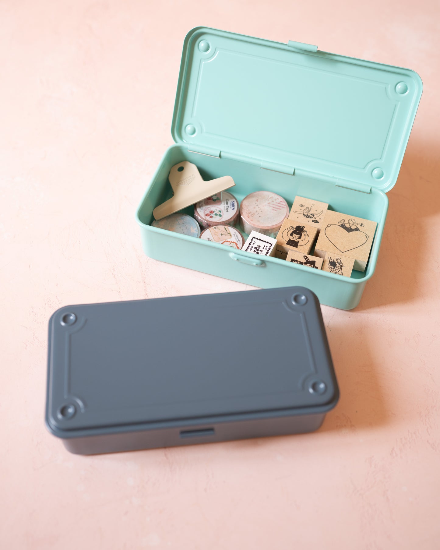 Tool Box T190 Blue Grey Toyo Steel Boîte de rangement