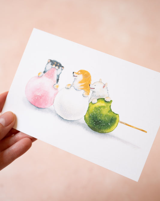 Shiba and Hanami Dango Card