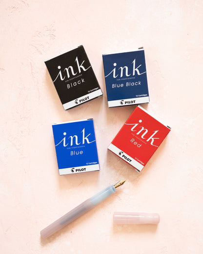 Encre Cartridge pour Stylo Plume PILOT (4 couleurs au choix)