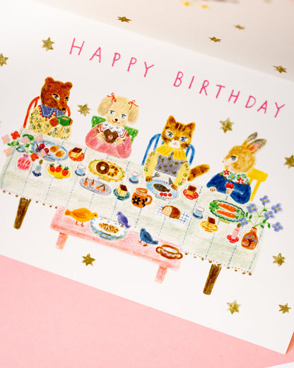 Aiko Fukawa Animal Party Birthday Card