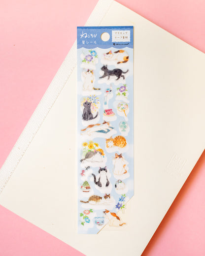 Stickers Chats en Été