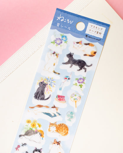 Stickers Chats en Été