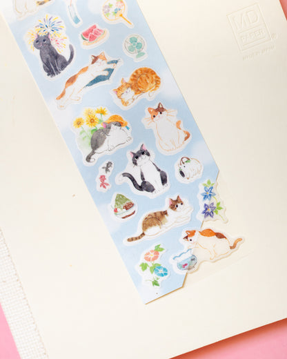 Stickers Chats en Été