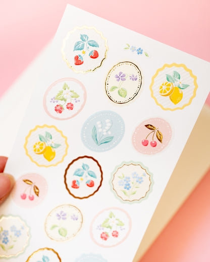 Stickers Fruits et Fleurs